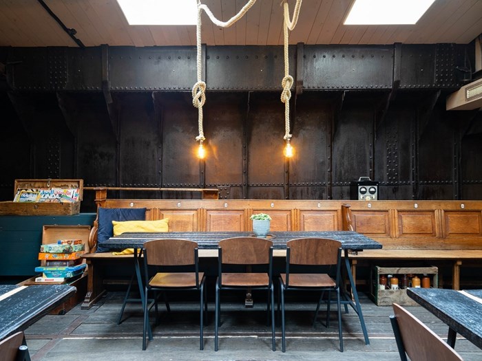 Slapen in een scheepshut in het hartje van de stad Slapen in een scheepshut in het hartje van de stad