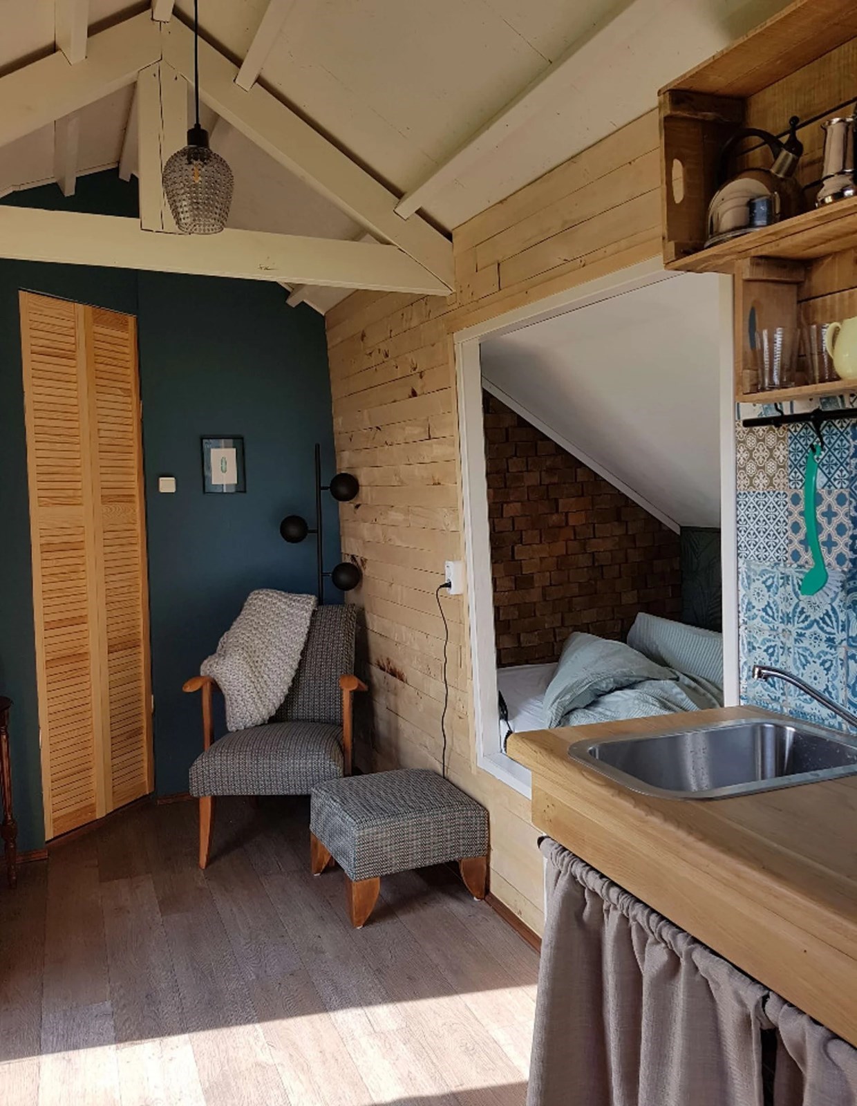 Overnachten in een pipowagen voor 1 persoon