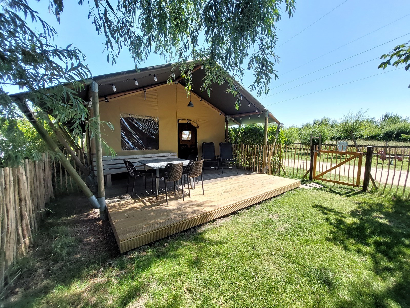 Glamping met je hond in een kant en klare safaritent met omheinde tuin