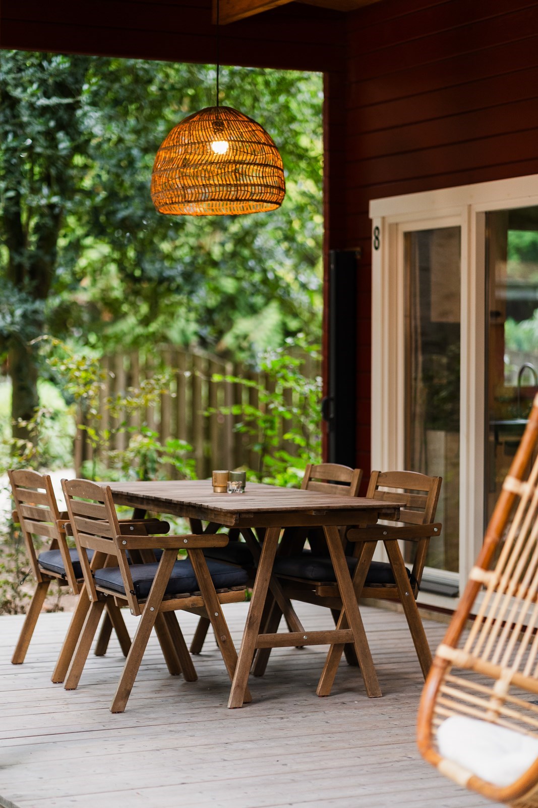Zweeds houten boshuisje met infraroodsauna
