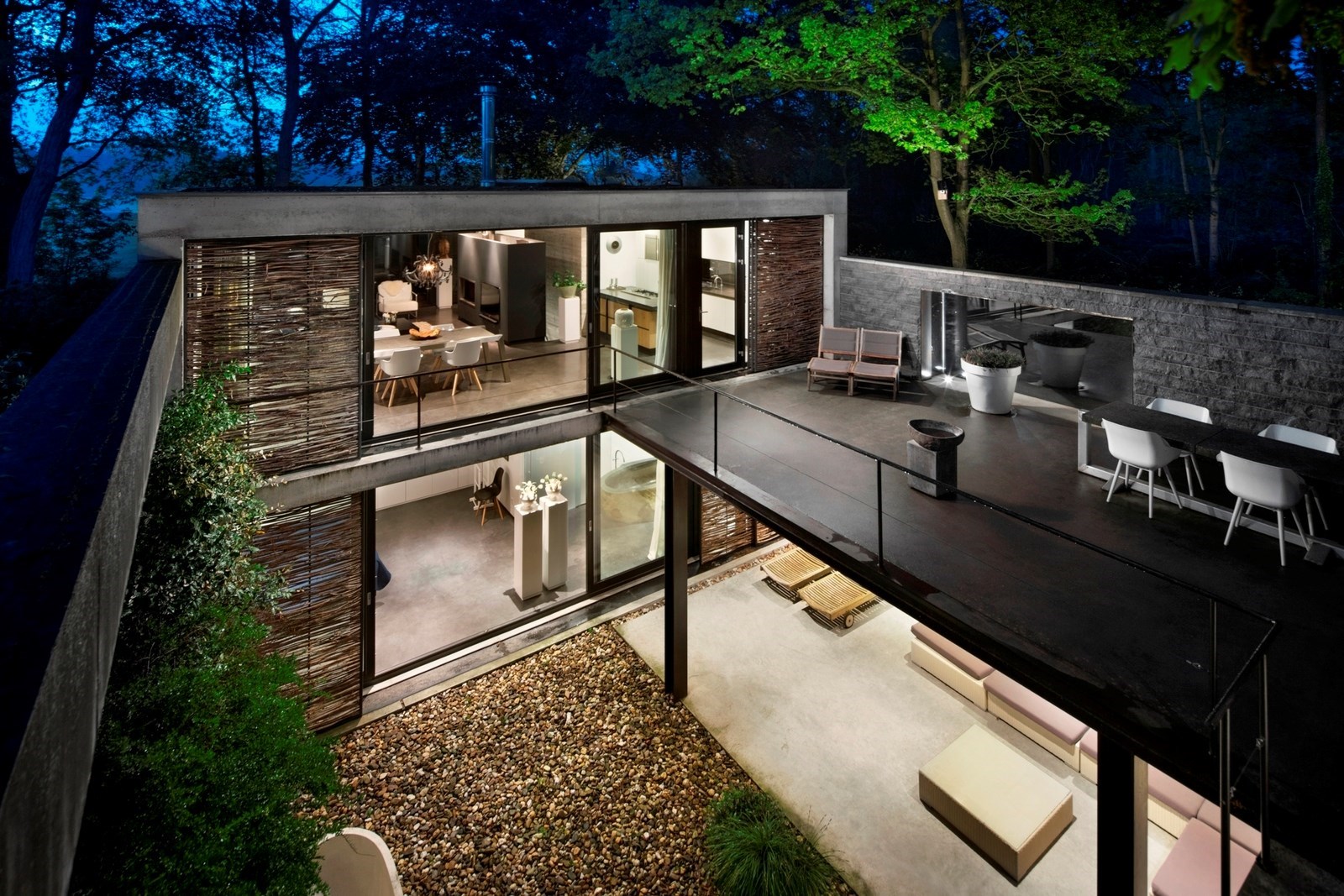 Uniek vormgegeven Betonnen boshuis