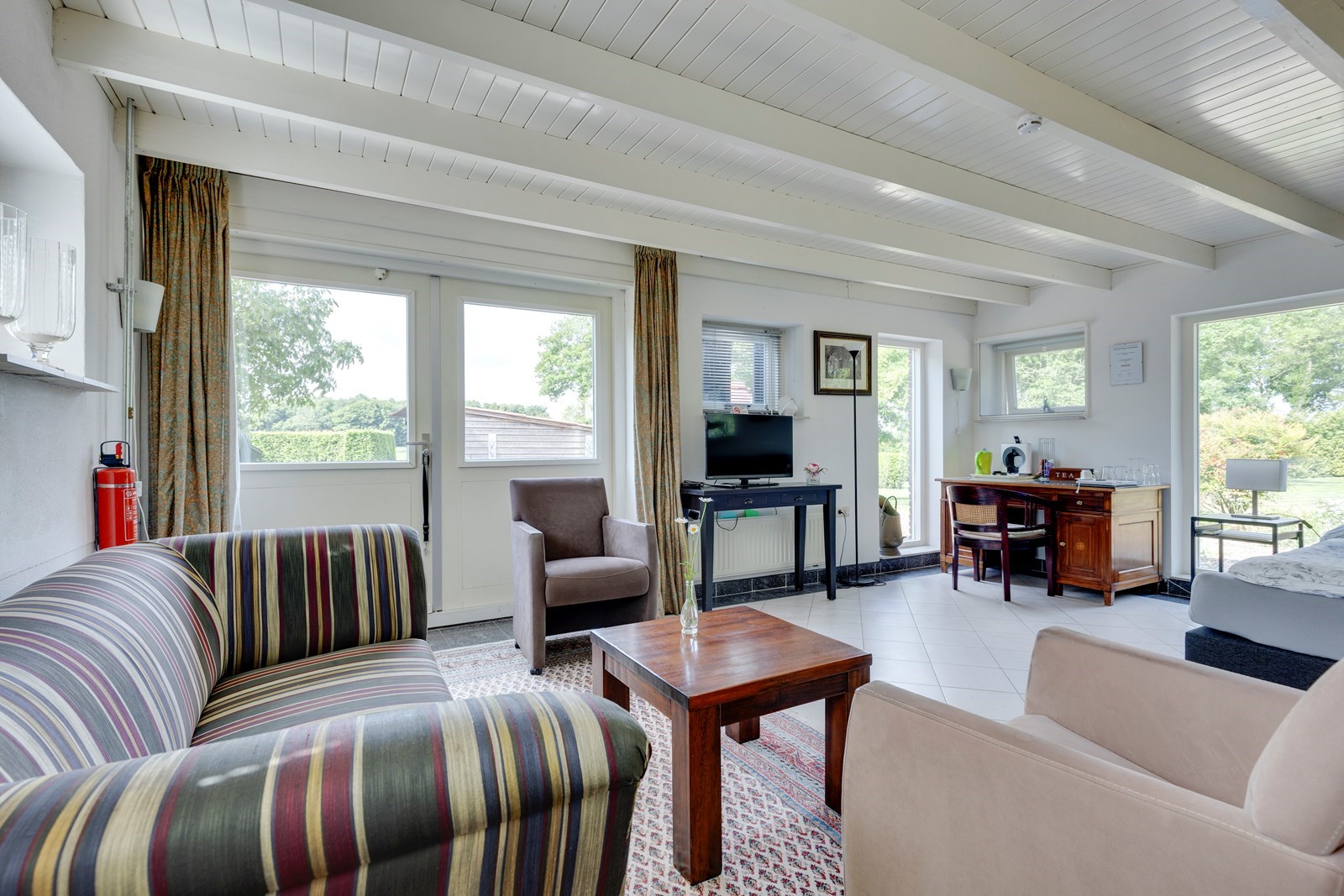 Slapen in een voormalige schuur in de natuur