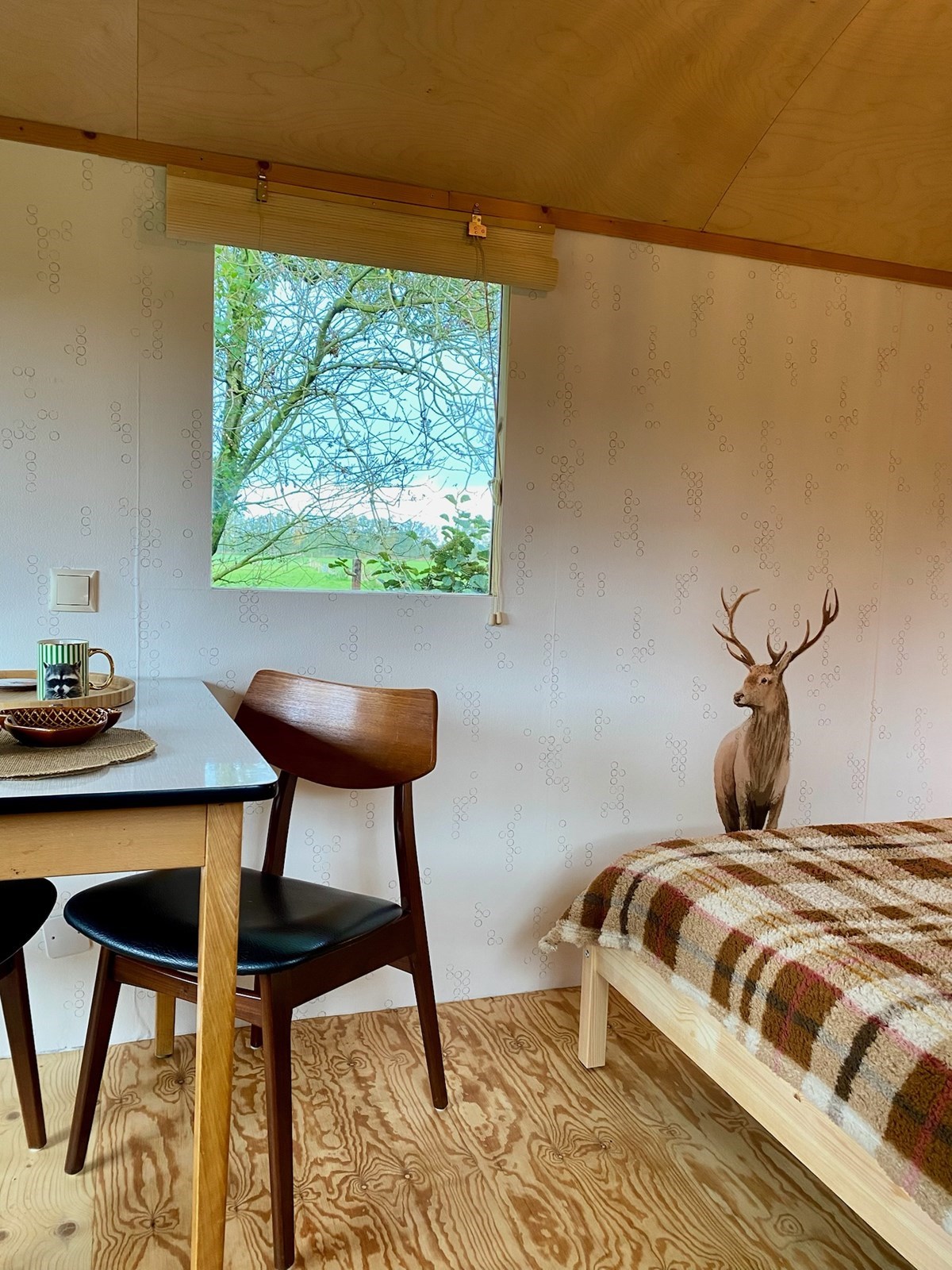 Origineel overnachten in een Wildhut, een Tiny-Home met uitzicht op wild