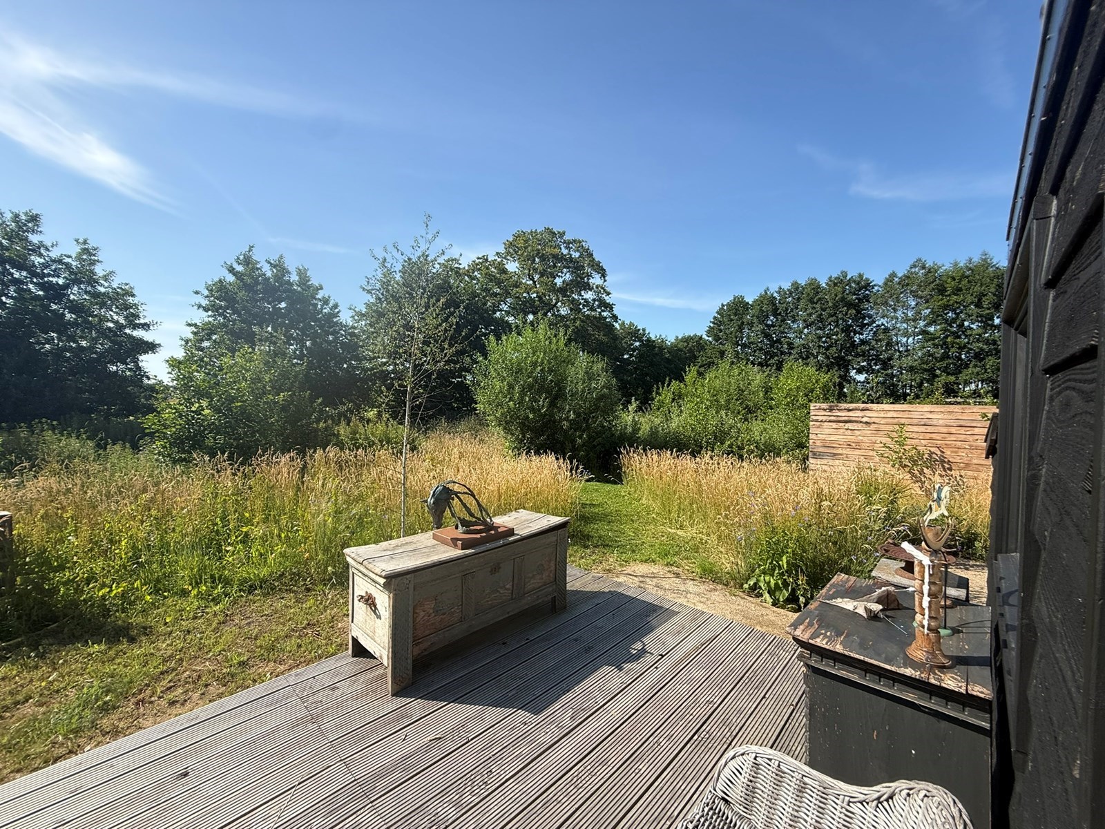 Tiny house met privé sauna en hottub onder de sterren op een kunstzinnig landgoed