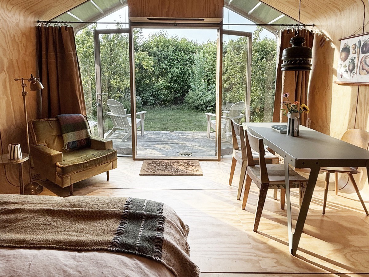 Wikkelhuisje met directe toegang tot je eigen stukje eetbare tuin