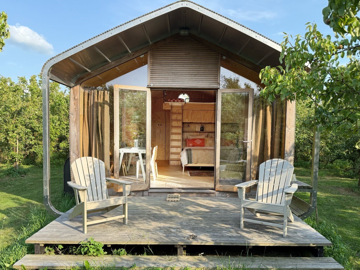 Wikkelhuisje met directe toegang tot je eigen stukje eetbare tuin