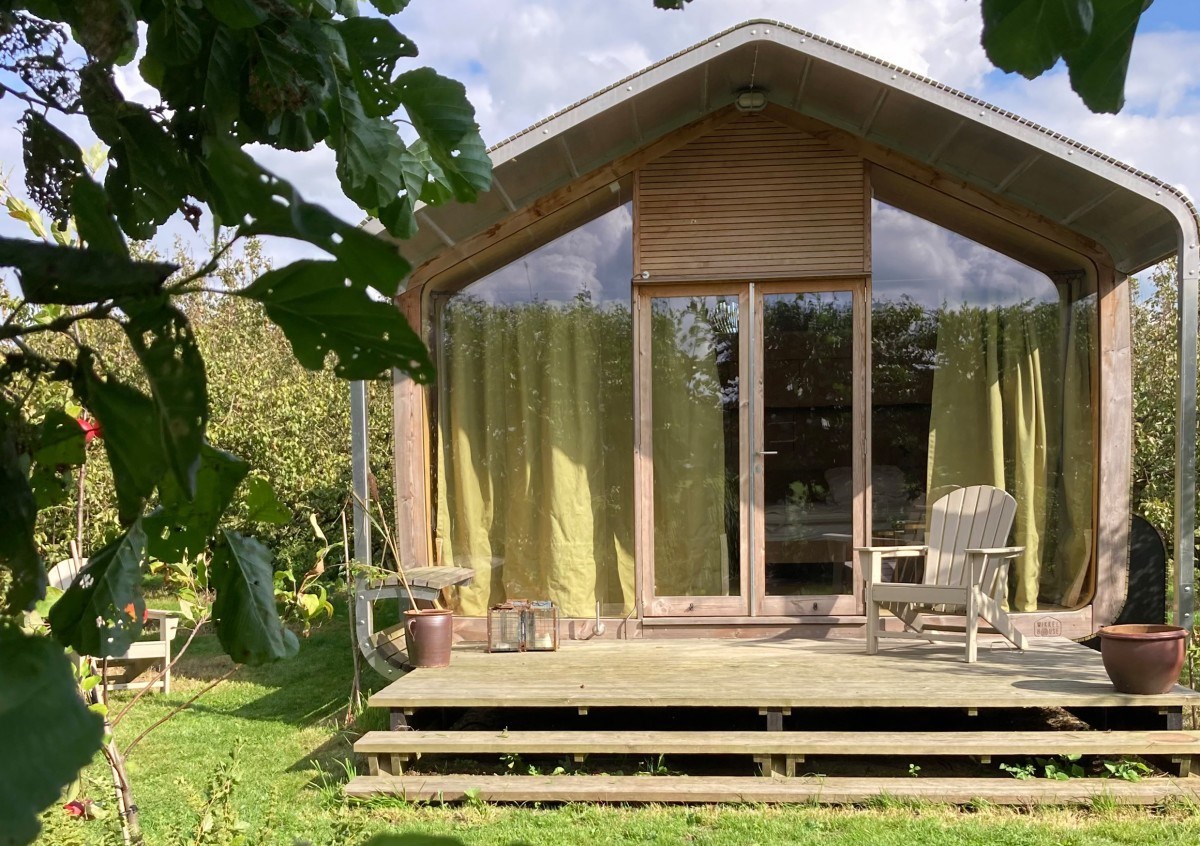 Wikkelhuisje met directe toegang tot je eigen stukje eetbare tuin