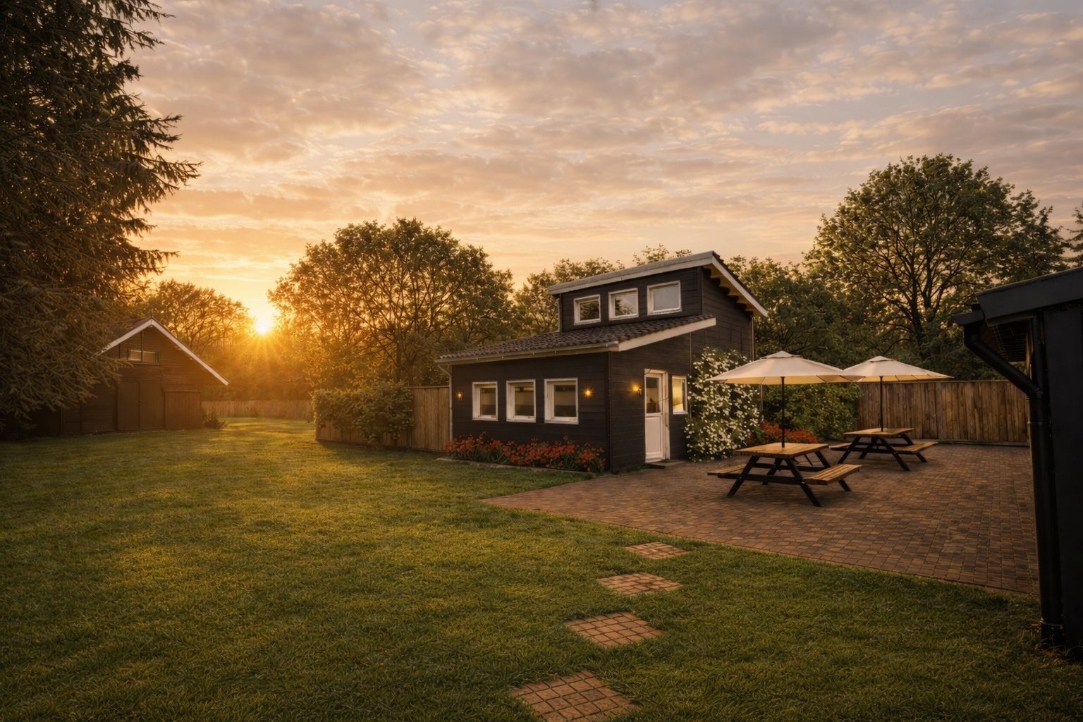 Luxe Wellnesslodge met sauna en 2 persoons bubbelbad onder een hemel van honderden lichtjes - Stoomcabine & thuisbioscoop - Openhaard & toegang Wellness Tuin - *** Gratis Fles Prosecco en Partner Connect Box ***