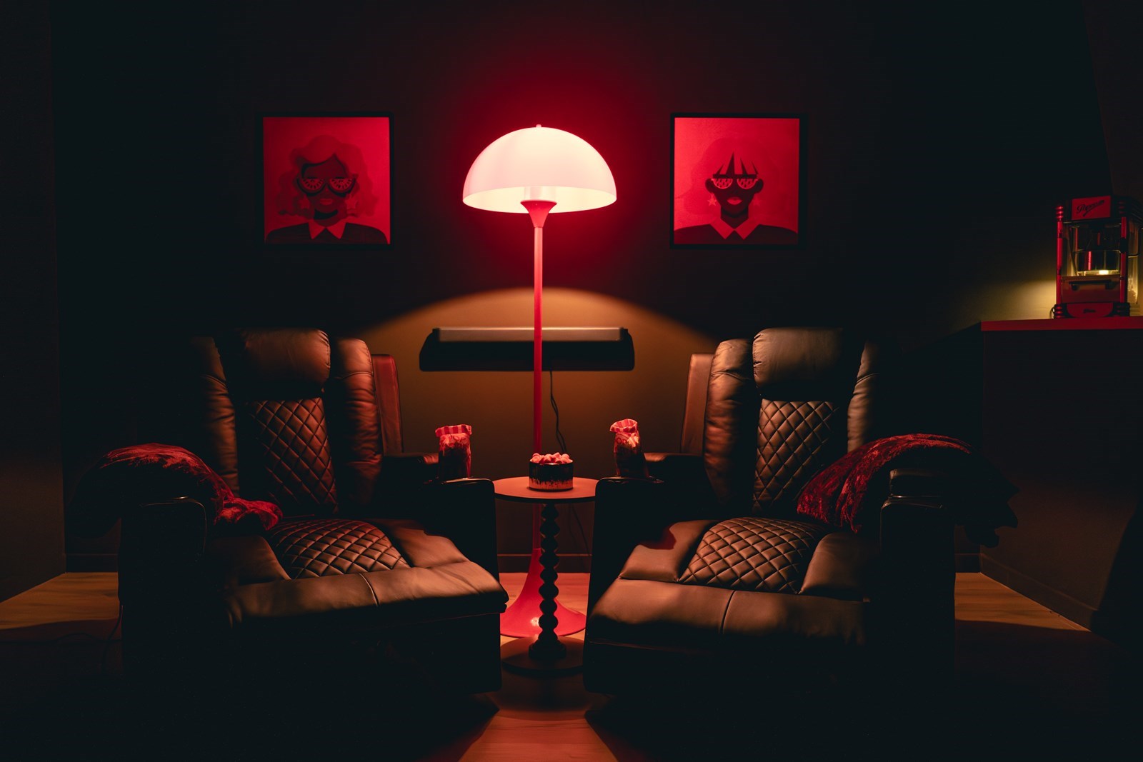 Overnachten in een kleurrijk appartement met privébioscoop in Dinant