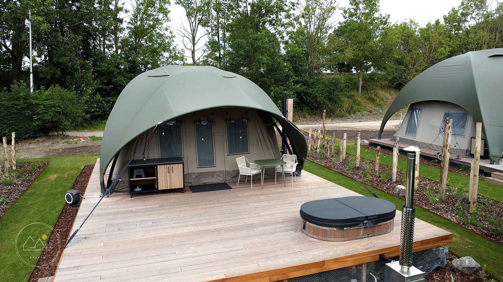 Romantische 2-persoons glamping lodge met hottub