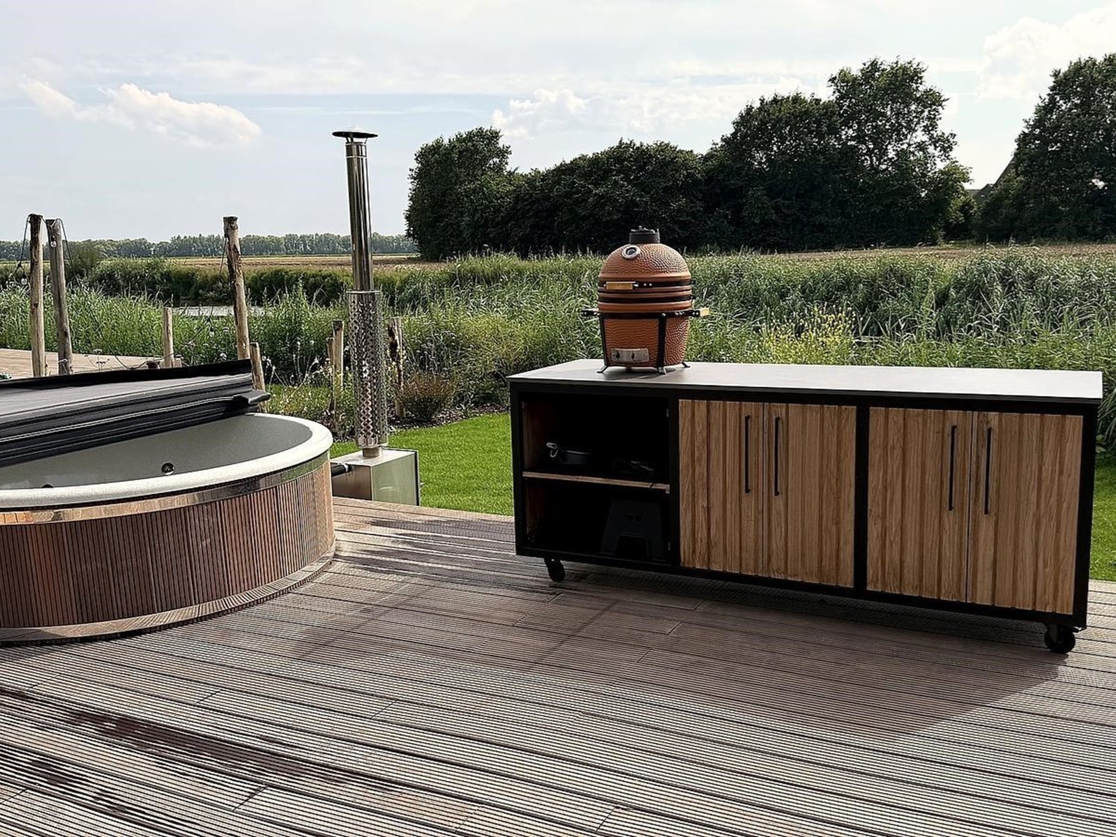 Grote glamping lodge voor het hele gezin met hottub
