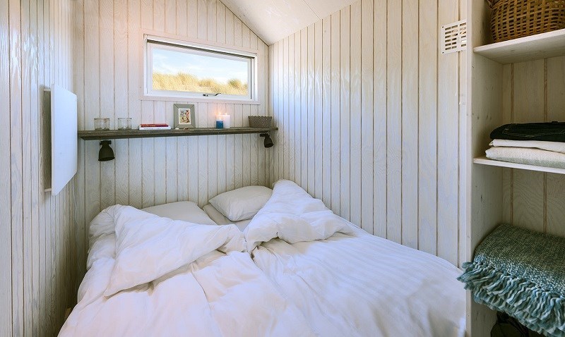Slapen op het strand in een Strandhuisje in Kijkduin