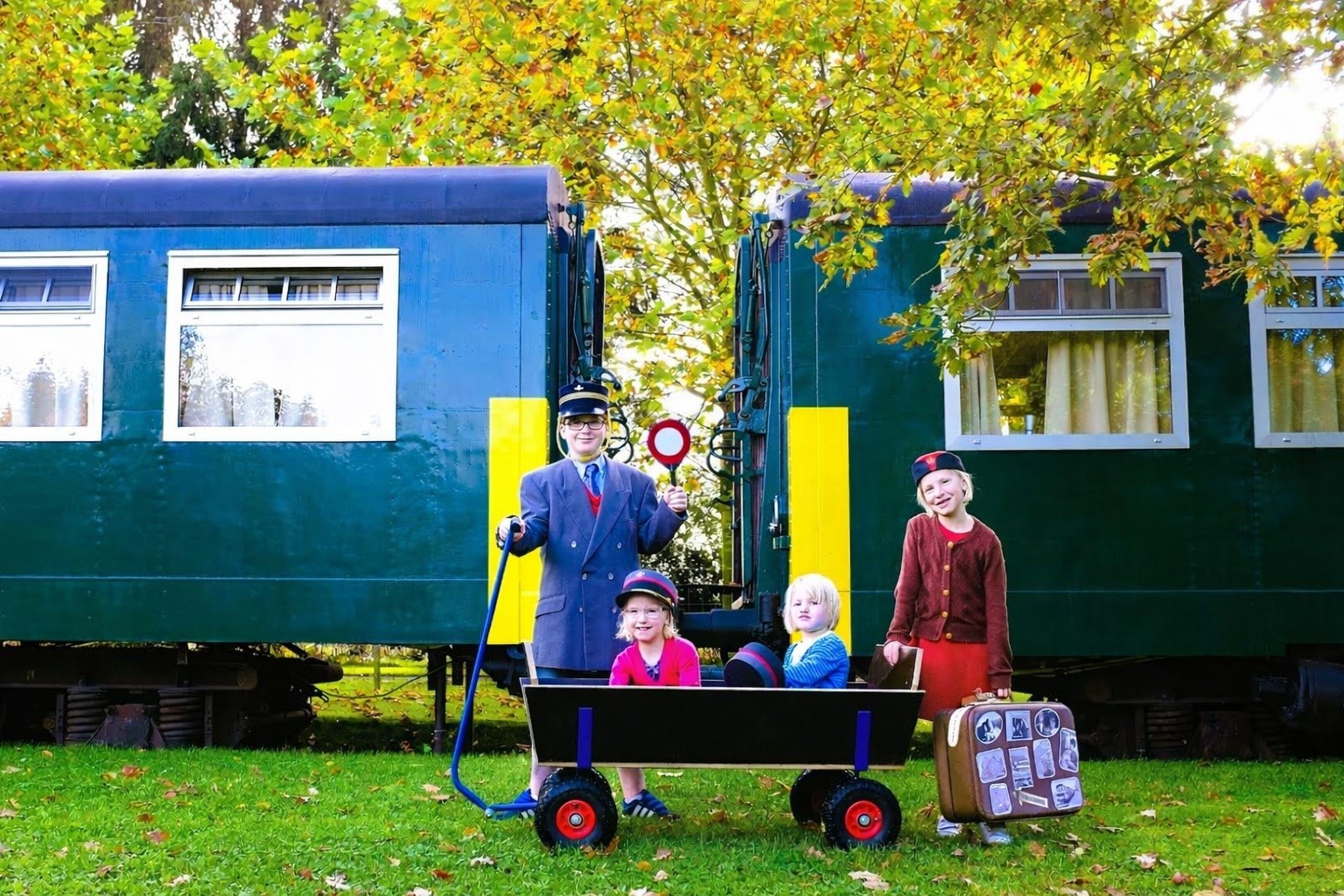 Slapen in een treinwagon op een historisch station in België
