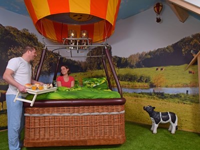 Slapen in een luchtballonkamer Slapen in een luchtballonkamer