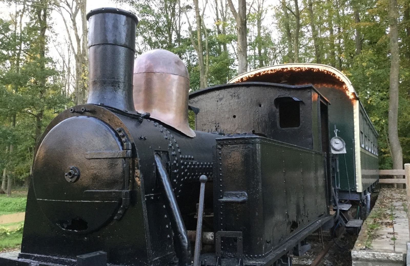 Slapen in een ouderwetse Treinwagon
