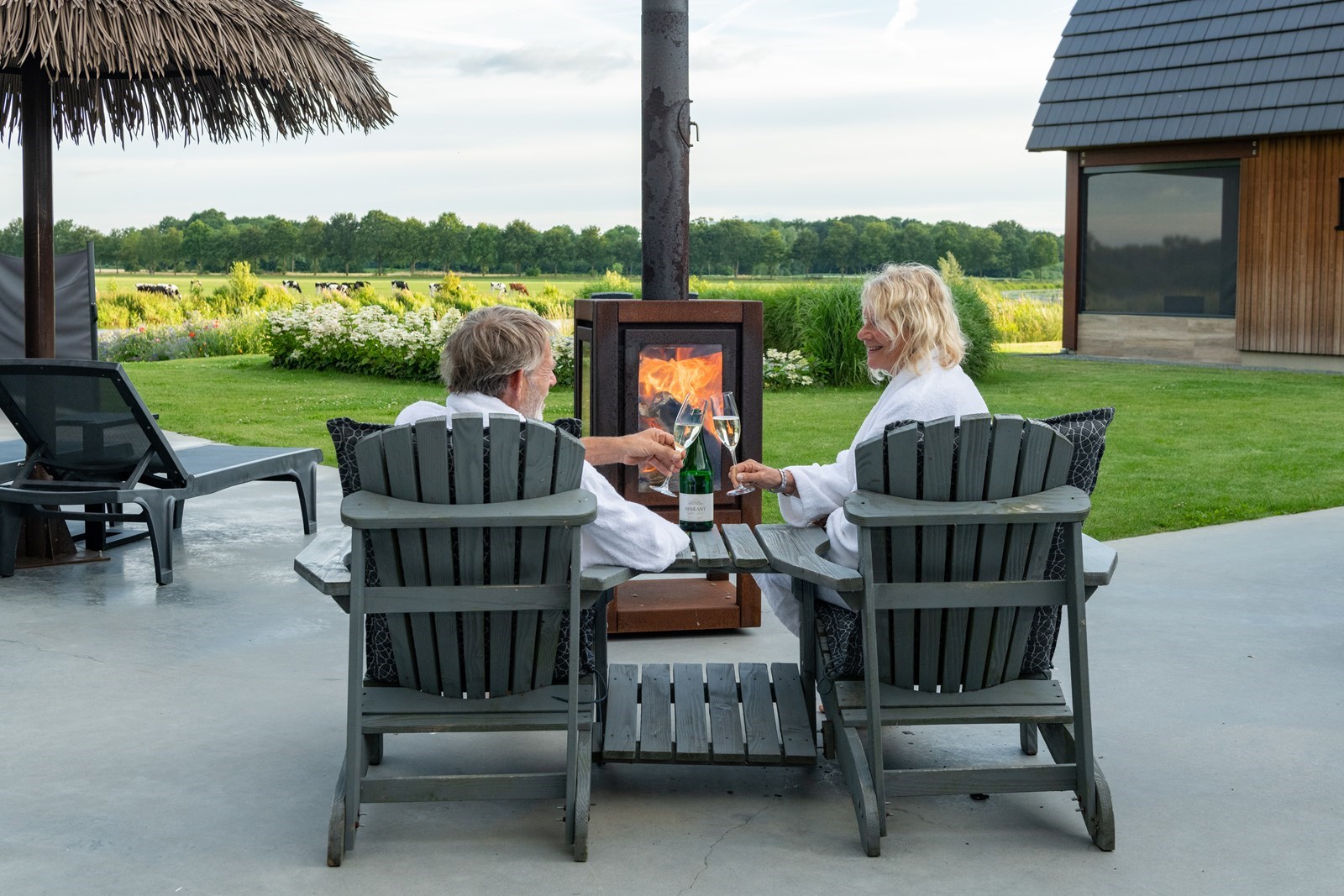 Romantisch overnachten in een luxe suite met wellness tuin