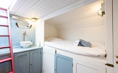 Slapen in het Vooronder van een motorvrachtschip