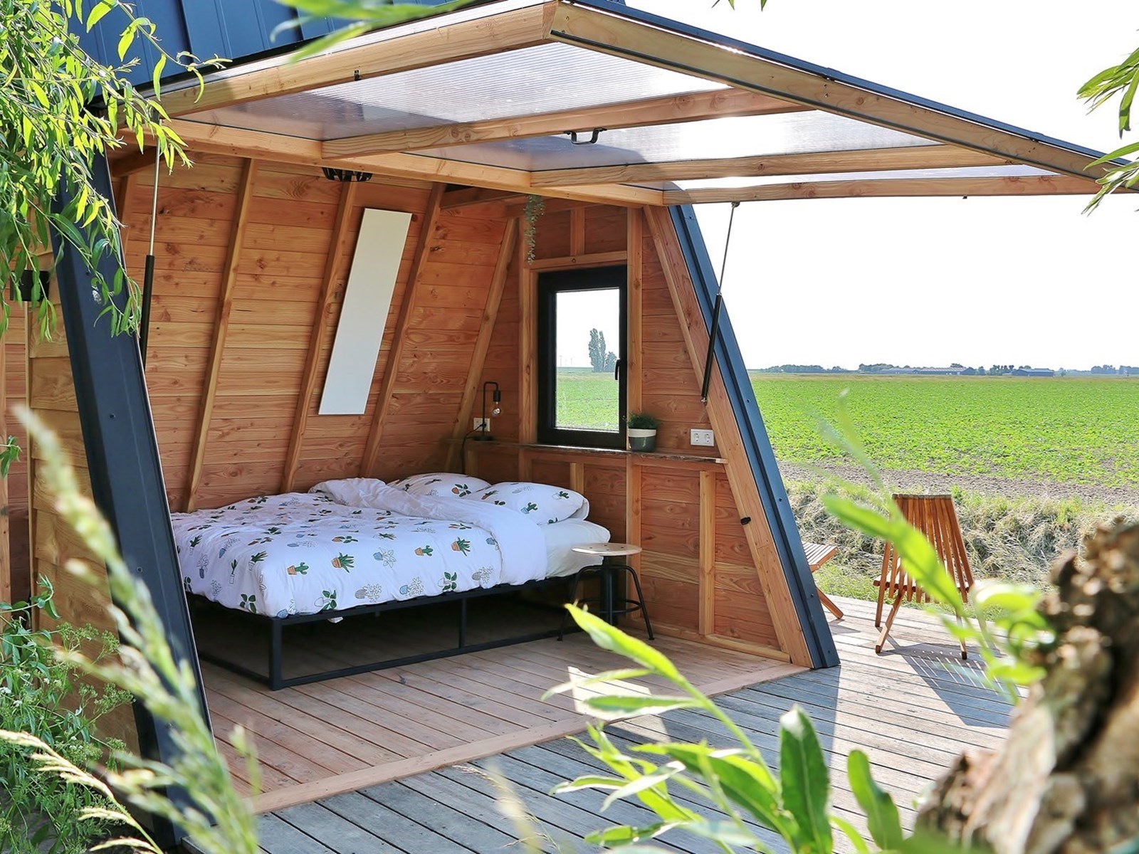 A-frame polderhut met geweldige zonsondergangen in Zuid-Holland