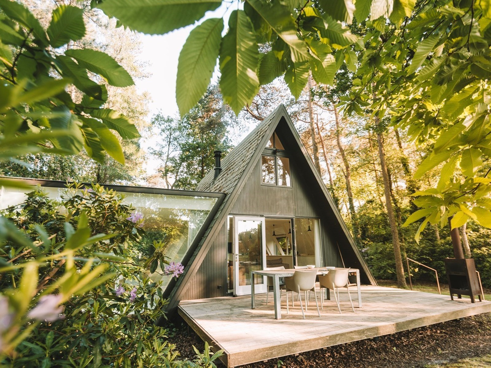 A-frame designvakantiehuis in de natuur van Brecht