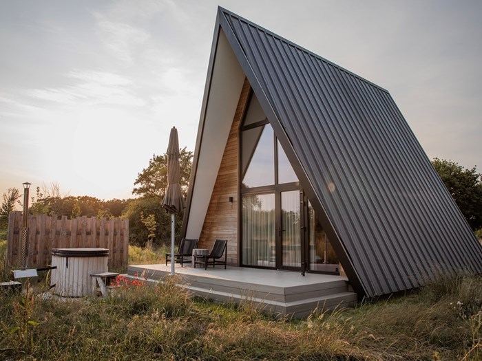 Luxe A-frame met hot tub in Noord-Brabant