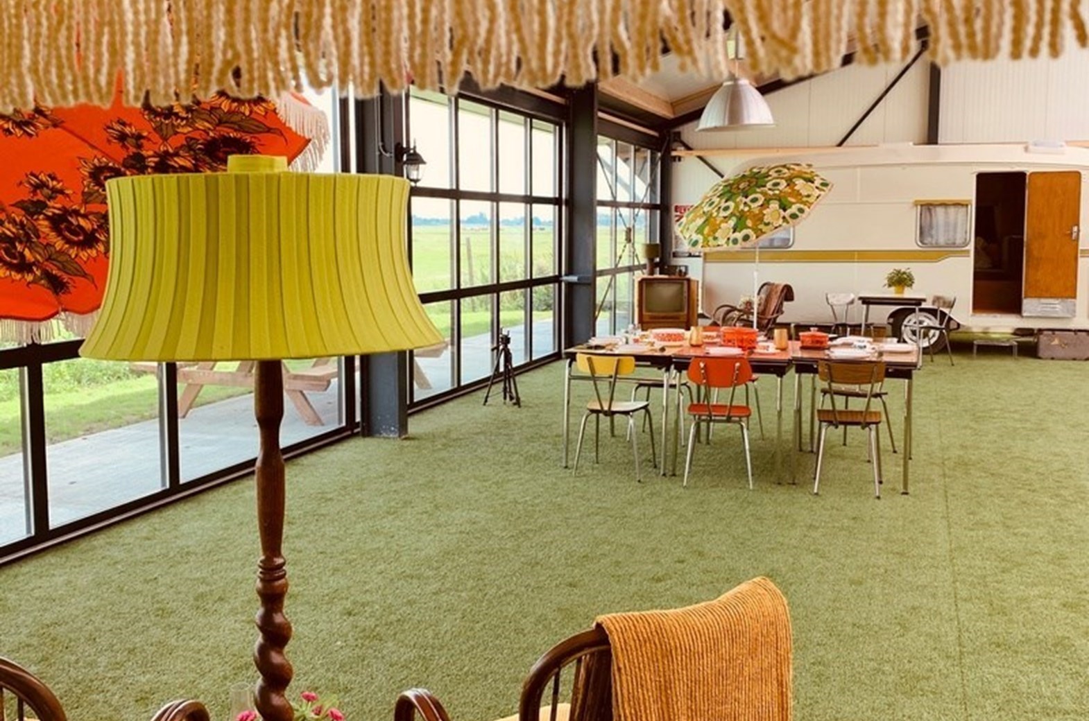 Retro indoor camping in Weesp